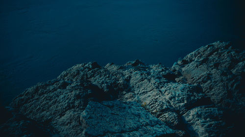 View of sea and rock formation