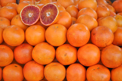 Full frame shot of oranges