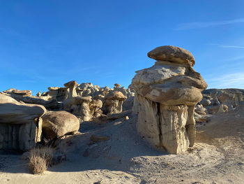 Panoramic shot of rock formations against sky