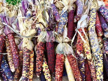 Full frame shot of multi colored candies for sale at market stall