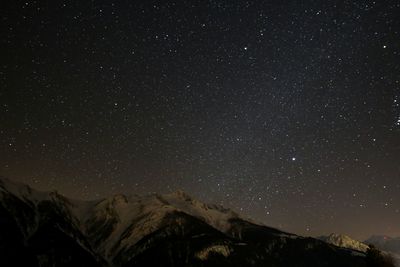 Low angle view of moon in sky