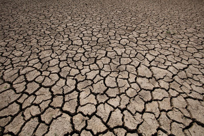 Full frame shot of cracked land