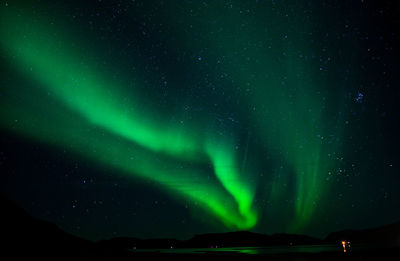 The huge aurora had lit up the sky