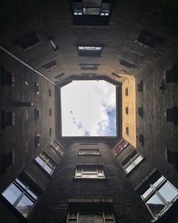 Directly below shot of skylight in building