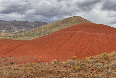 Scenic view of rocky mountains against sky