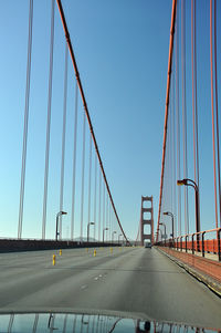 View of suspension bridge