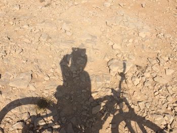 Shadow of people on wall