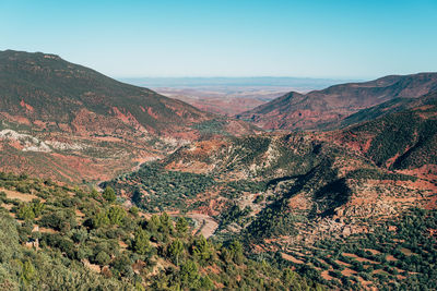 High angle view of landscape against sky