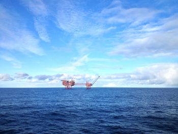 Oil platform in fair weather conditions