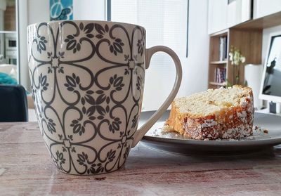 Close-up of bread on table at home