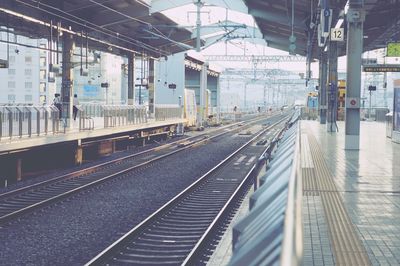 Train at railroad station