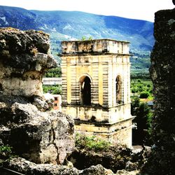 Low angle view of old ruins