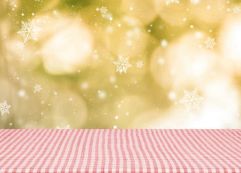 Close-up of christmas tree during winter