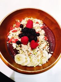 Close-up of strawberries in plate