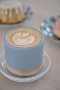 Close-up of coffee on table