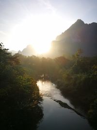 Scenic view of river against sky