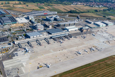 High angle view of aerial view of city