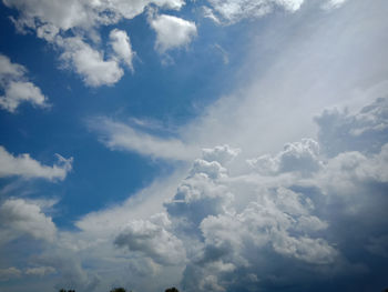 Low angle view of clouds in sky