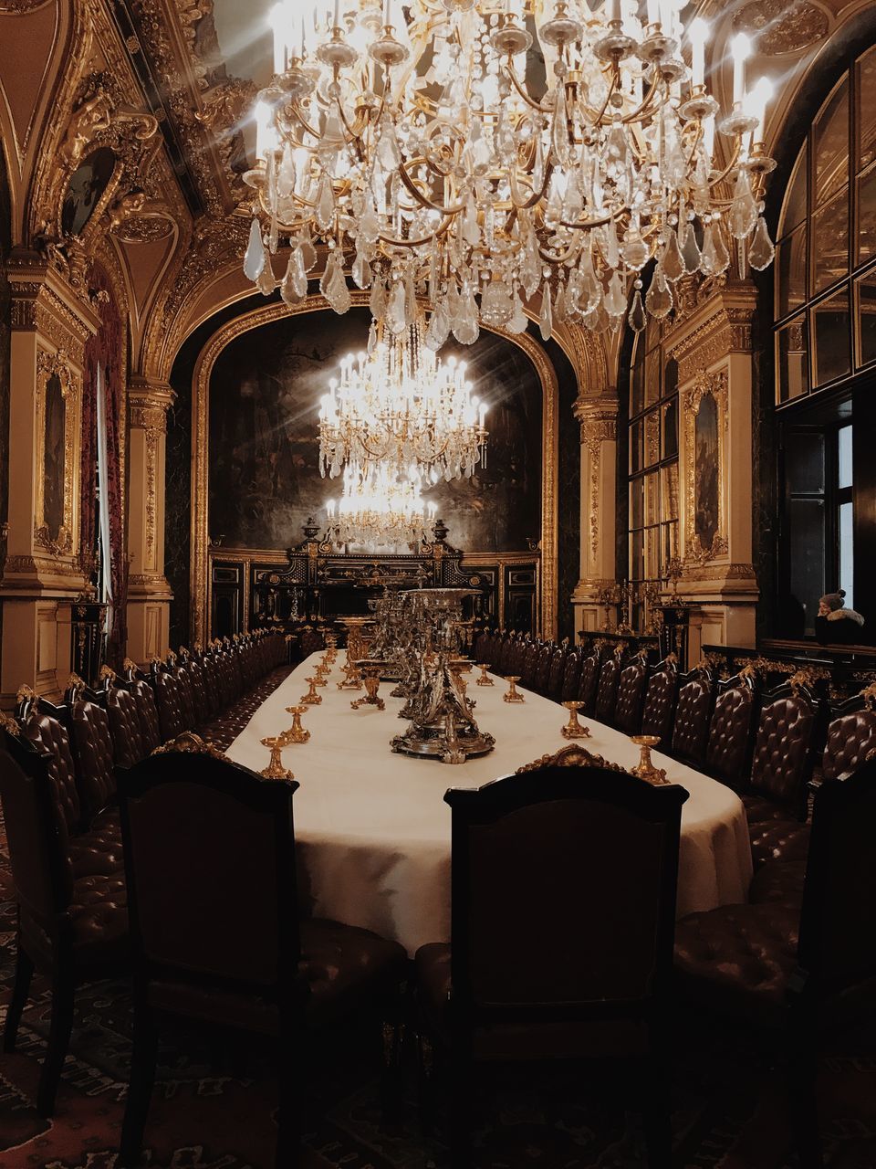 VIEW OF ILLUMINATED RESTAURANT