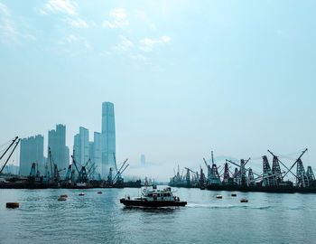 Boats in sea