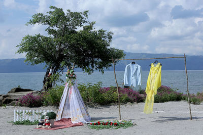 Scenic view of sea against sky