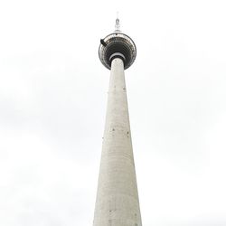 Low angle view of communications tower