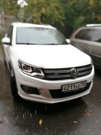 Close-up of car headlight