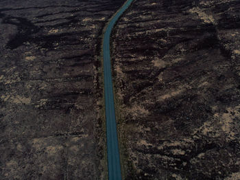 High angle view of pipe on wall