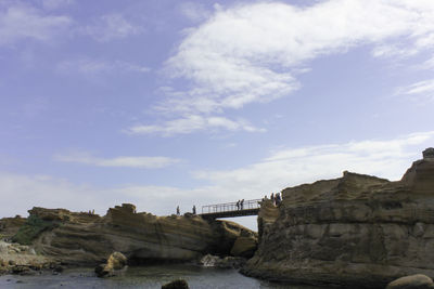 Bridge over river against sky