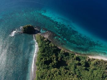 High angle view of beach