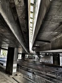 High angle view of bridge in city