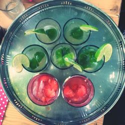 Directly above shot of food in bowl