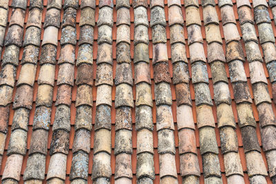 Full frame shot of roof tiles