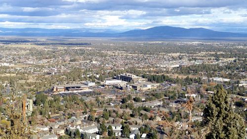 Aerial view of landscape against sky