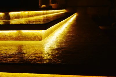 View of illuminated building at night