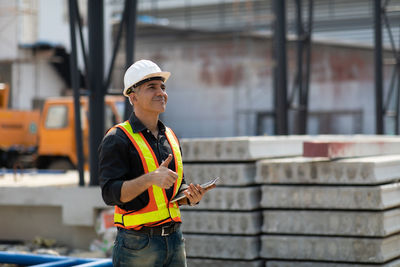Man working at construction site