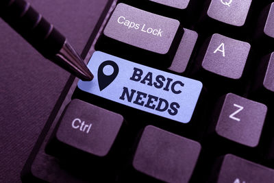 Close-up of computer keyboard