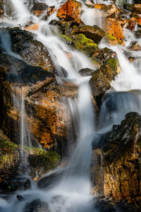 Scenic view of waterfall