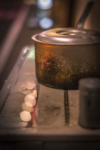 Close-up of drink on table