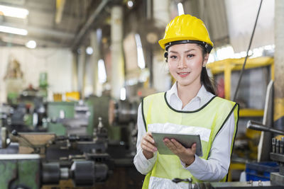 Portrait of woman working