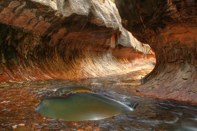 Rock formation in water