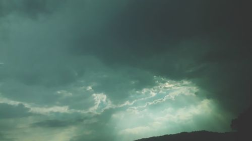 Low angle view of storm clouds in sky