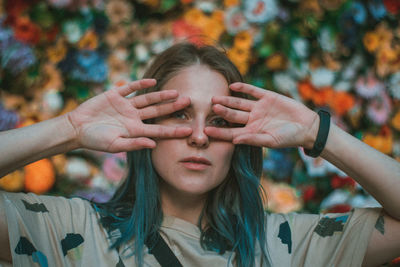 Close-up portrait of young woman