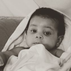 Close-up portrait of cute baby