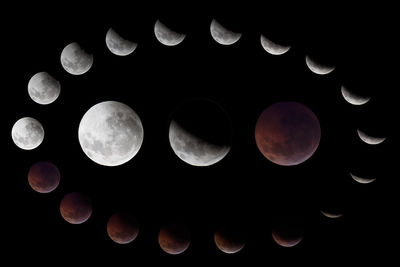 Scenic view of moon against sky at night