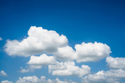 Low angle view of clouds in blue sky