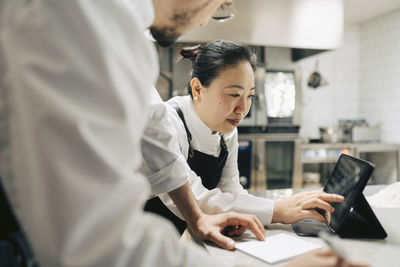 Man working at table