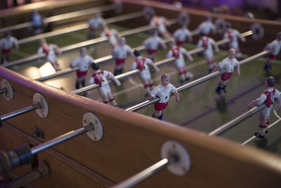 Close-up of foosball