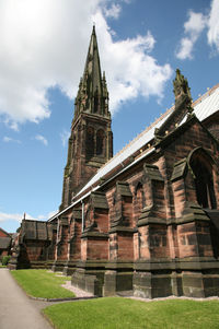 Low angle view of traditional building against sky