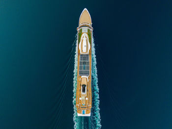 Low angle view of building against clear blue sky